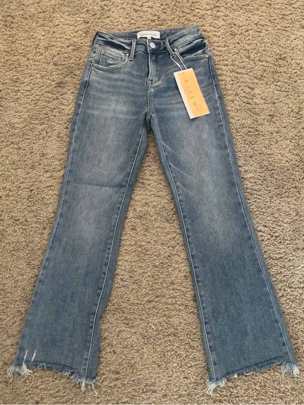Women's Blue High-Rise Crop Jeans